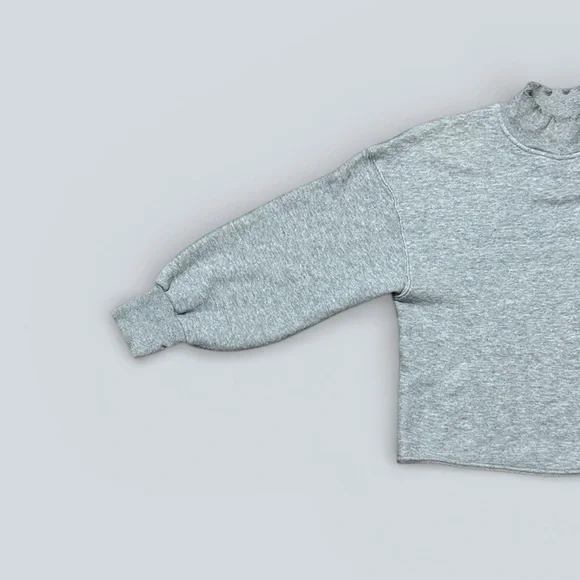 J. Crew Gray Cropped Turtleneck Sweater - Picture 3 of 9